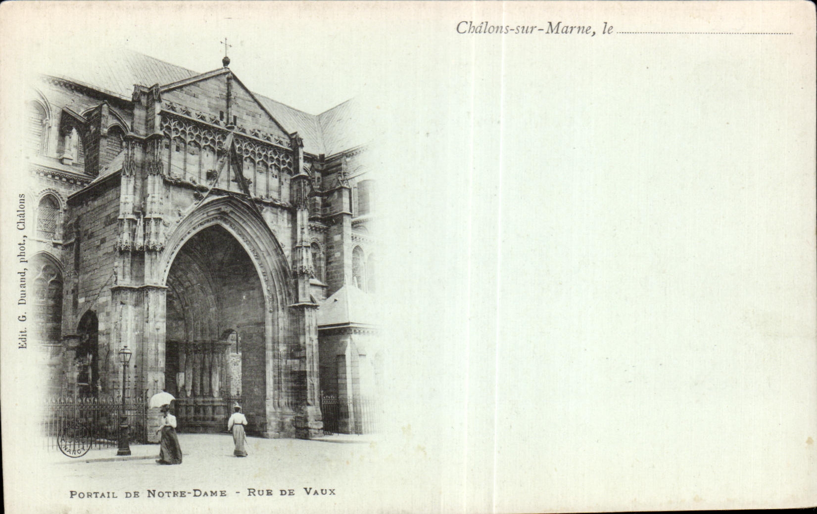 CPA Chalons on the Marne Gate of Notre Dame Rue of Be worth