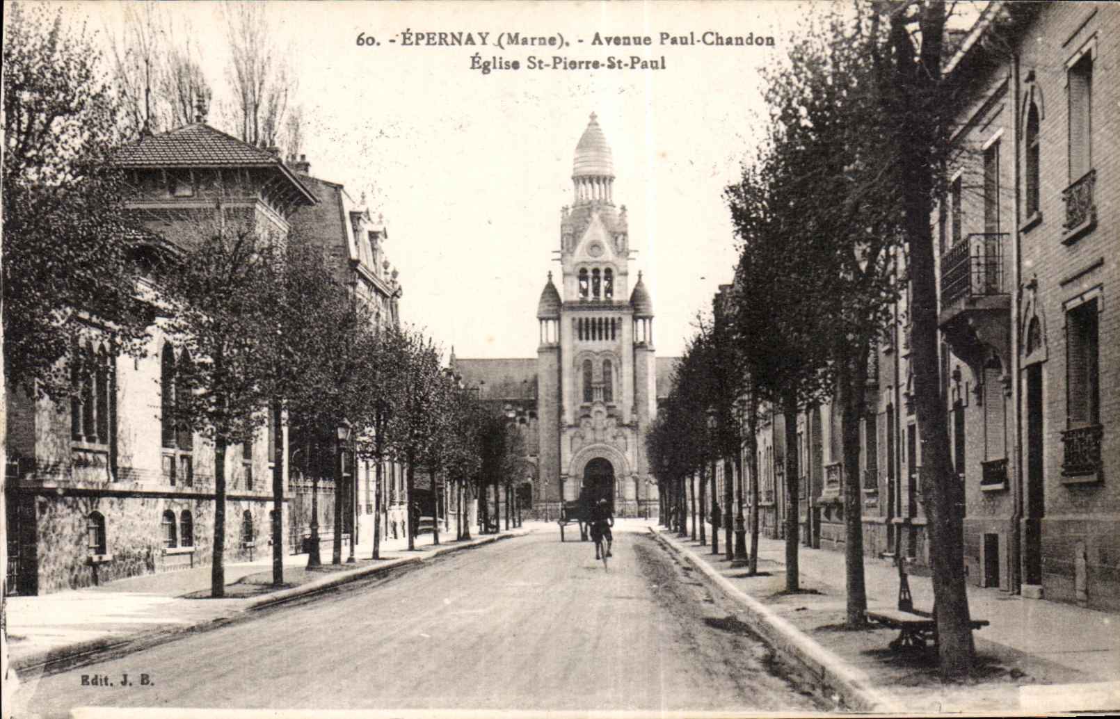 CPA Epernay Avenue Paul Chandon Eglise St Pierre St Paul 