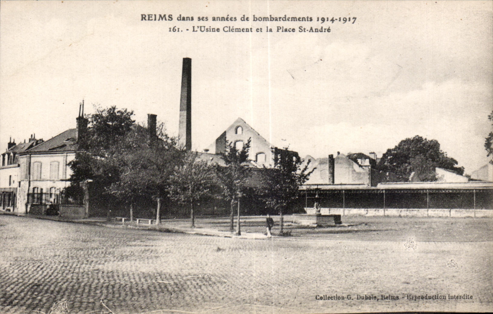 CPA Reims in its years of bombardment machines lenient and the place St Andre