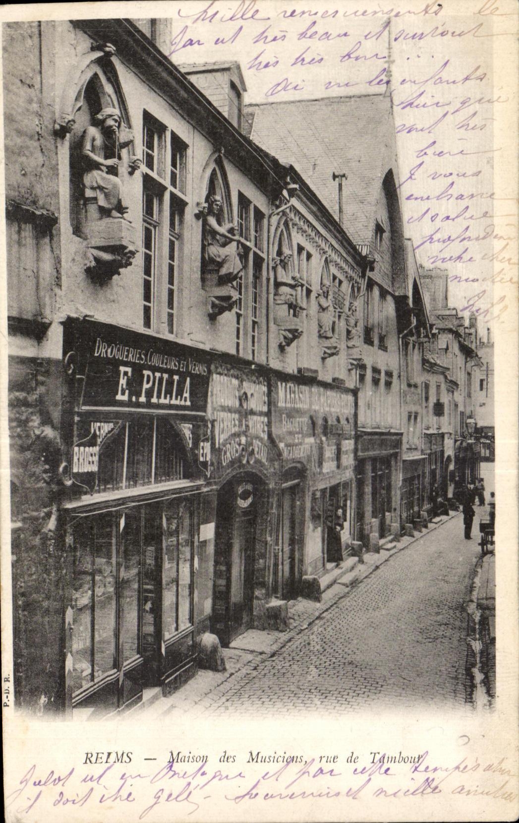CPA Reims House of the musicians street of Drum