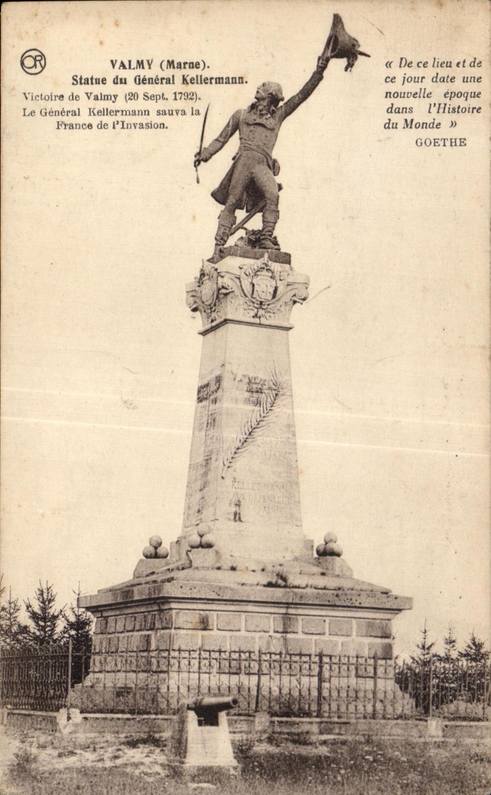 CPA Valmy Statue of general Kellermann