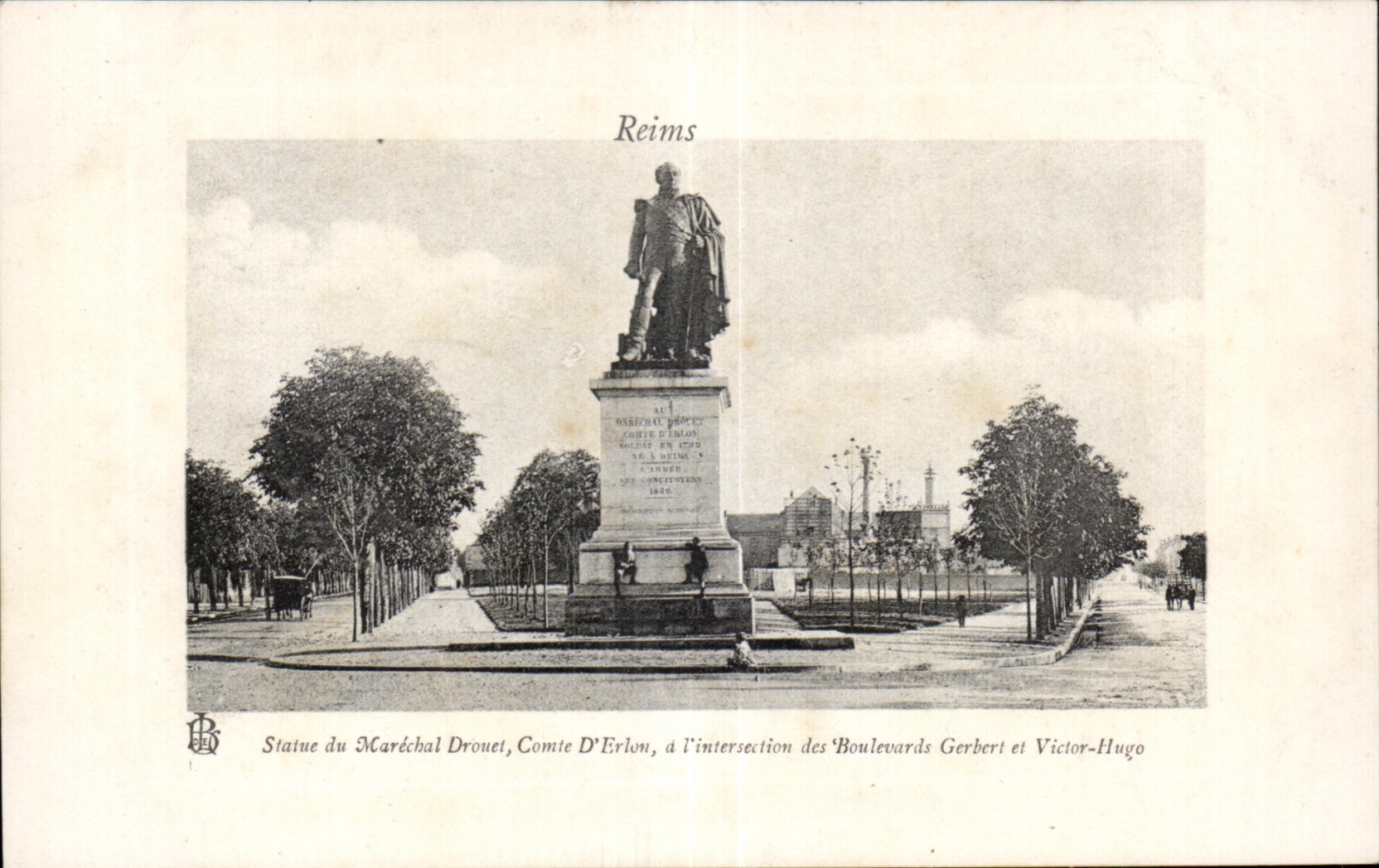 CPA Reims Statue of the Marshal Drouet Count Erlon