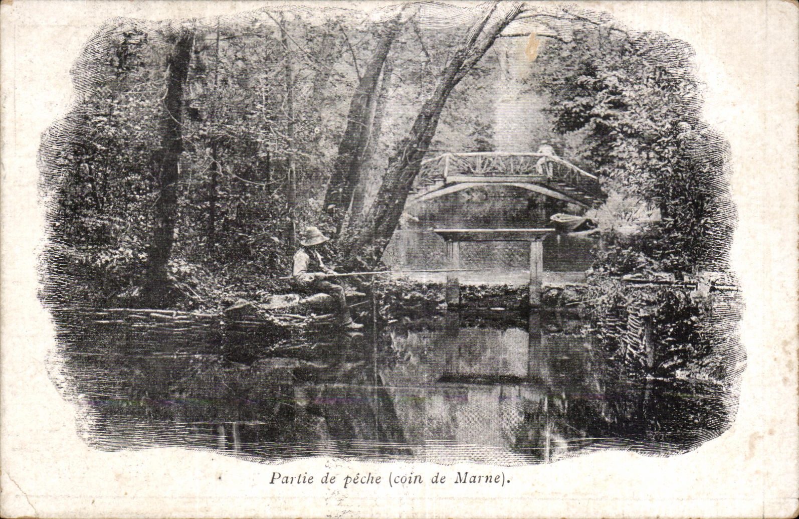 CPA Started from sin (corner of the Marne) Fisherman