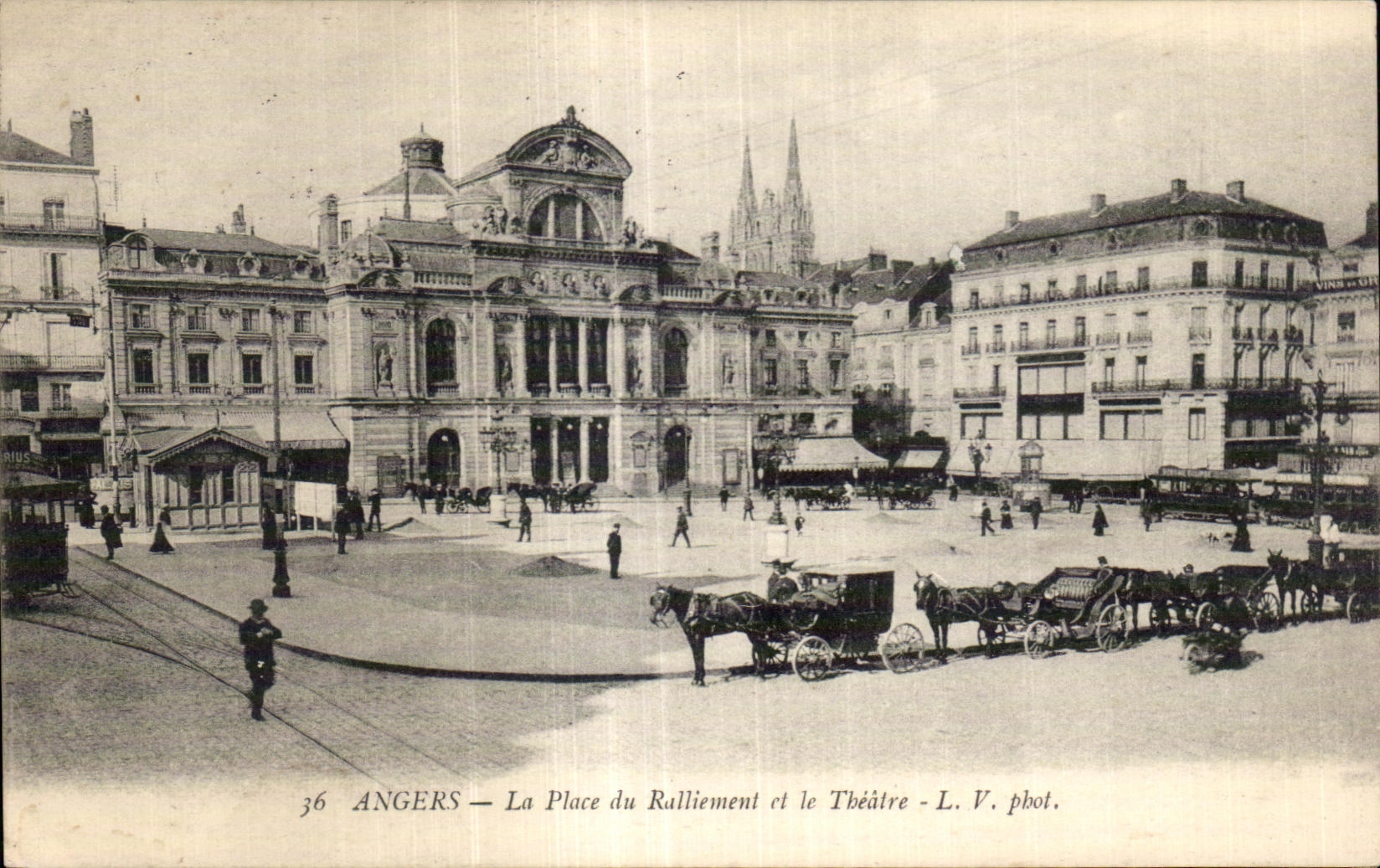 CPA Angers the place of the Rallying and the theater