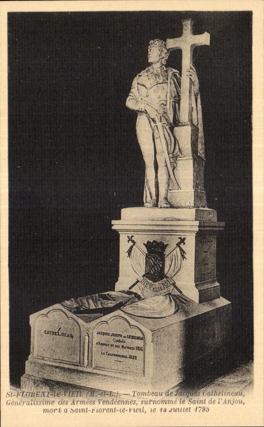 CPA St Florent the Old Tomb of Cathelineau Generallissime of the Vendean armies calls Saint Anjou