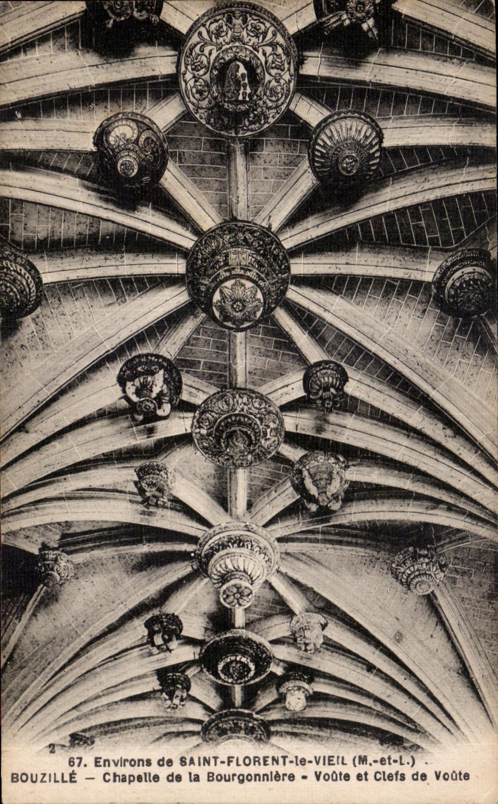 CPA Environs of Saint Florent Old Bouzille Chapelle of Bourgonniere Arches and keystones