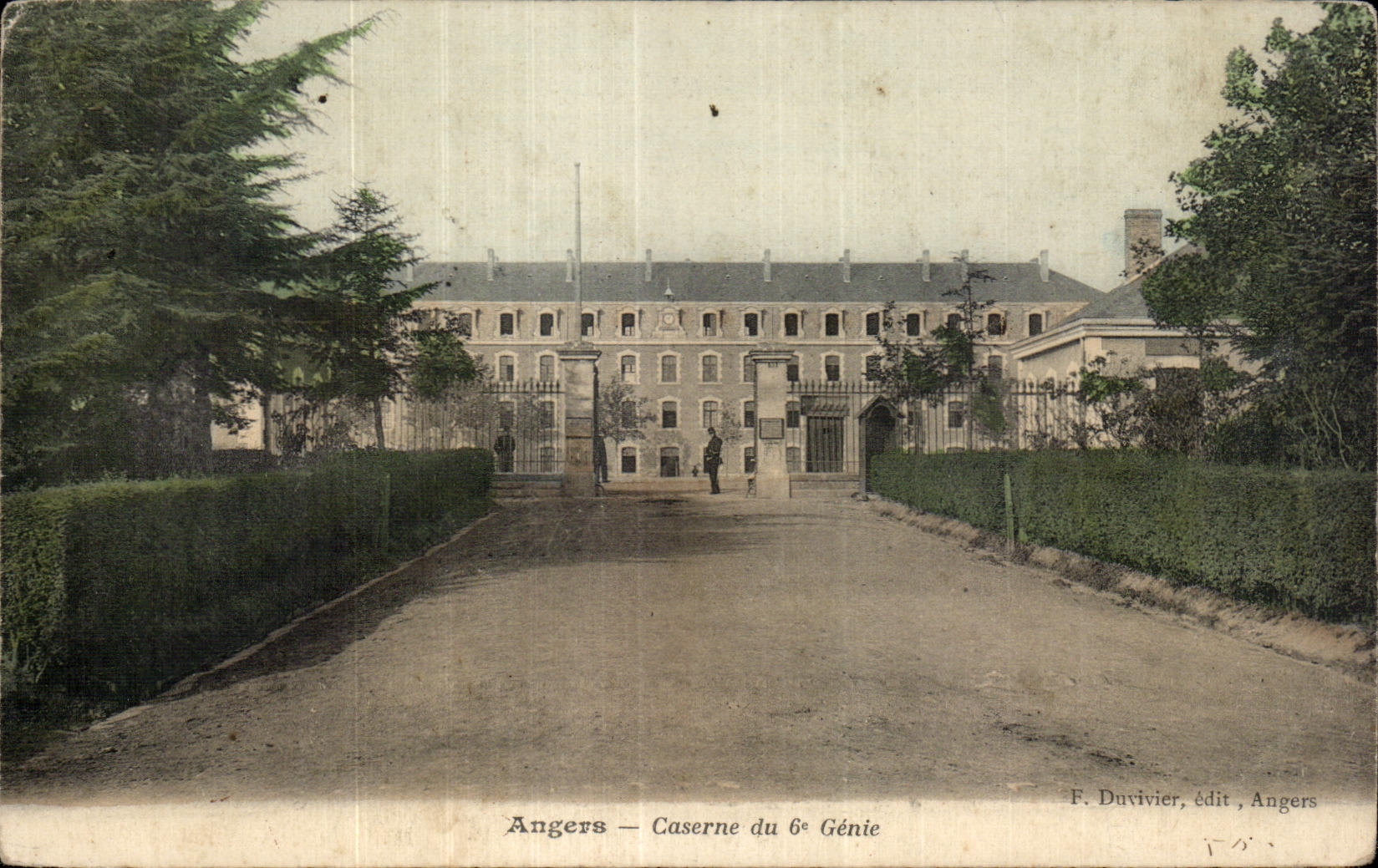 CPA Angers Barracks of the Militaria Genius