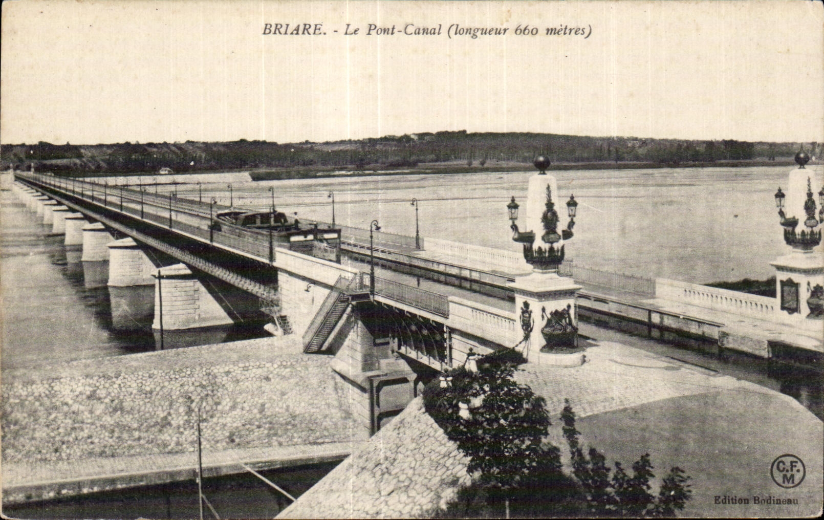 CPA Briare the Bridge Canal (length measured)