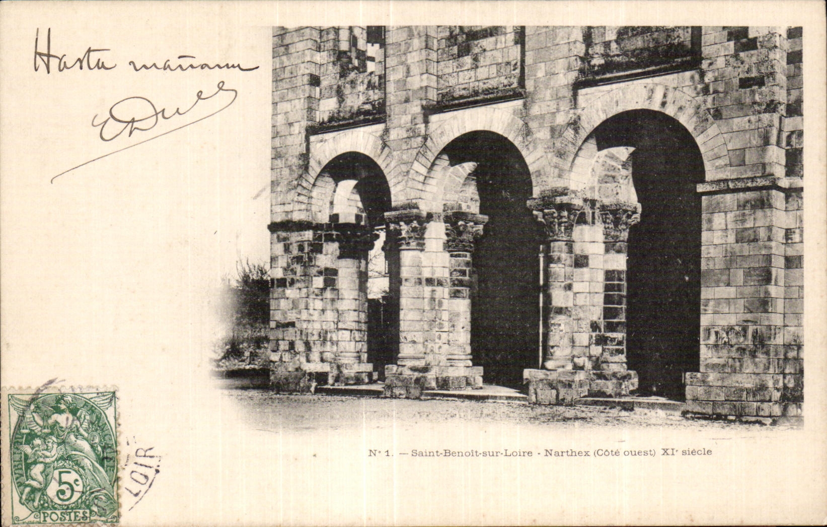 CPA Saint Benoir on the Loire Narthex (western Dimension) Xi E century