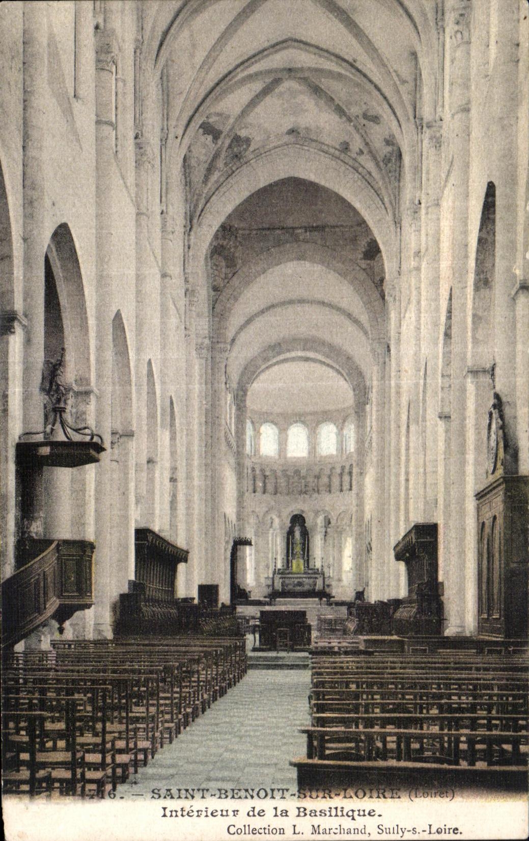 CPA Saint Benoit on the Loire (Loiret) Interior of the Basilica Collection Commercial Surlly S the Loire