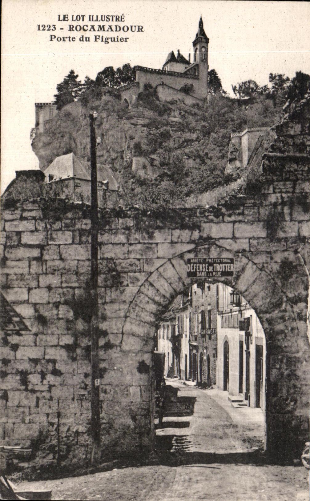 CPA Le Lot Illustre Rocamadour Porte du Figuier