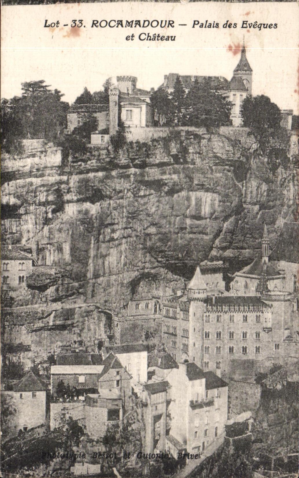 CPA Lot Rocamadour Palais des Eveques et Chateau