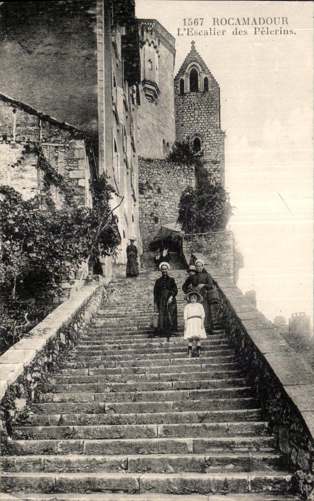 CPA Rocamadour L Escalier des Pelerins 