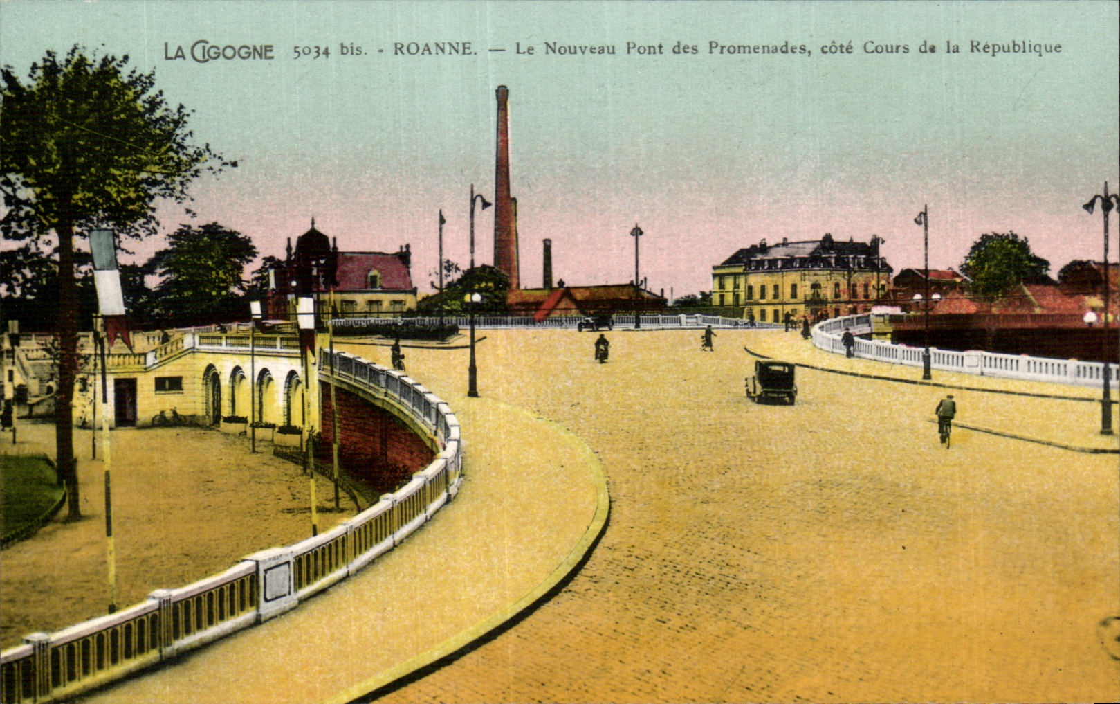 CPA Roanne the New bridge of the Walks dimensions Republic