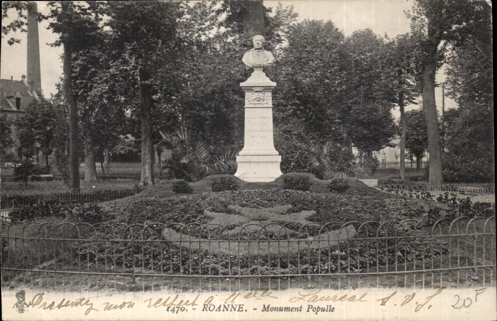 CPA Roanne Populle Monument