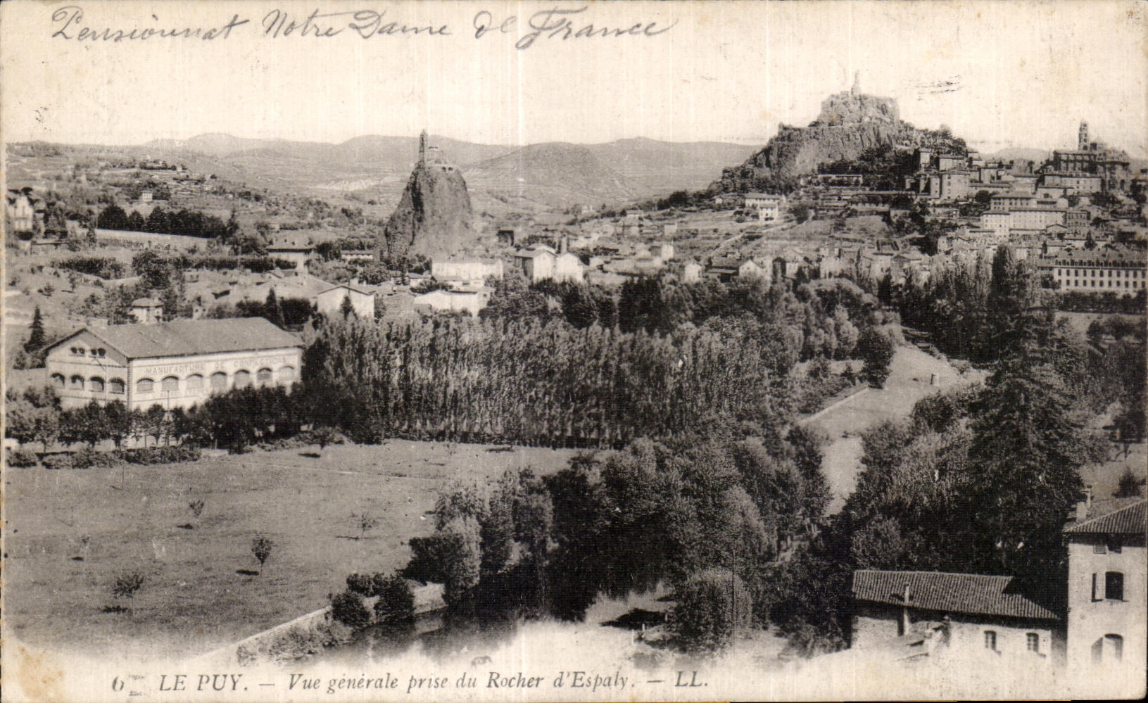 CPA Le Puy Vue generale prise du Rocher d Espaly