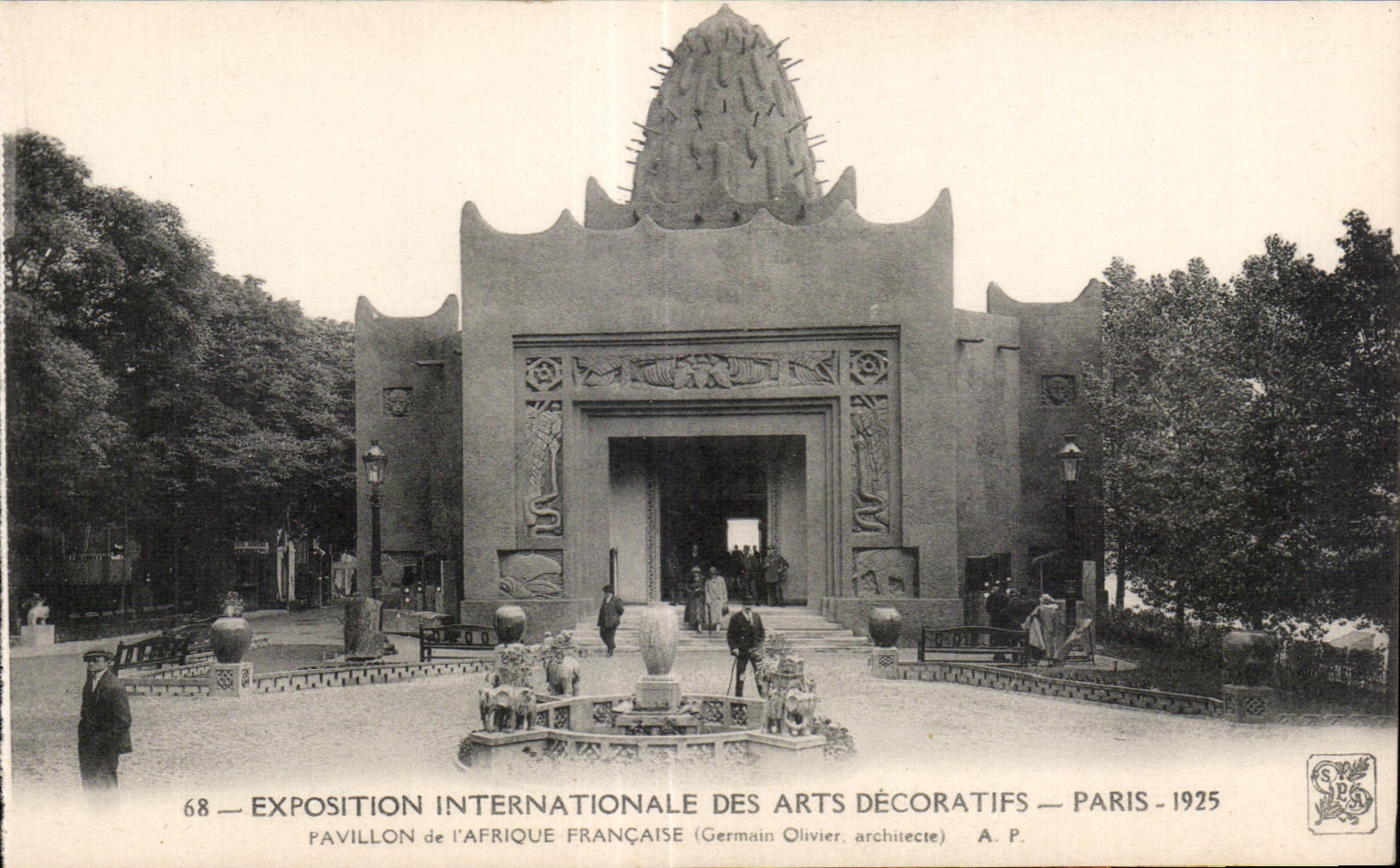 CPA Exposition Internationale des arts decoratifs Paris 1925 Pavillon de l Afrique Francaise