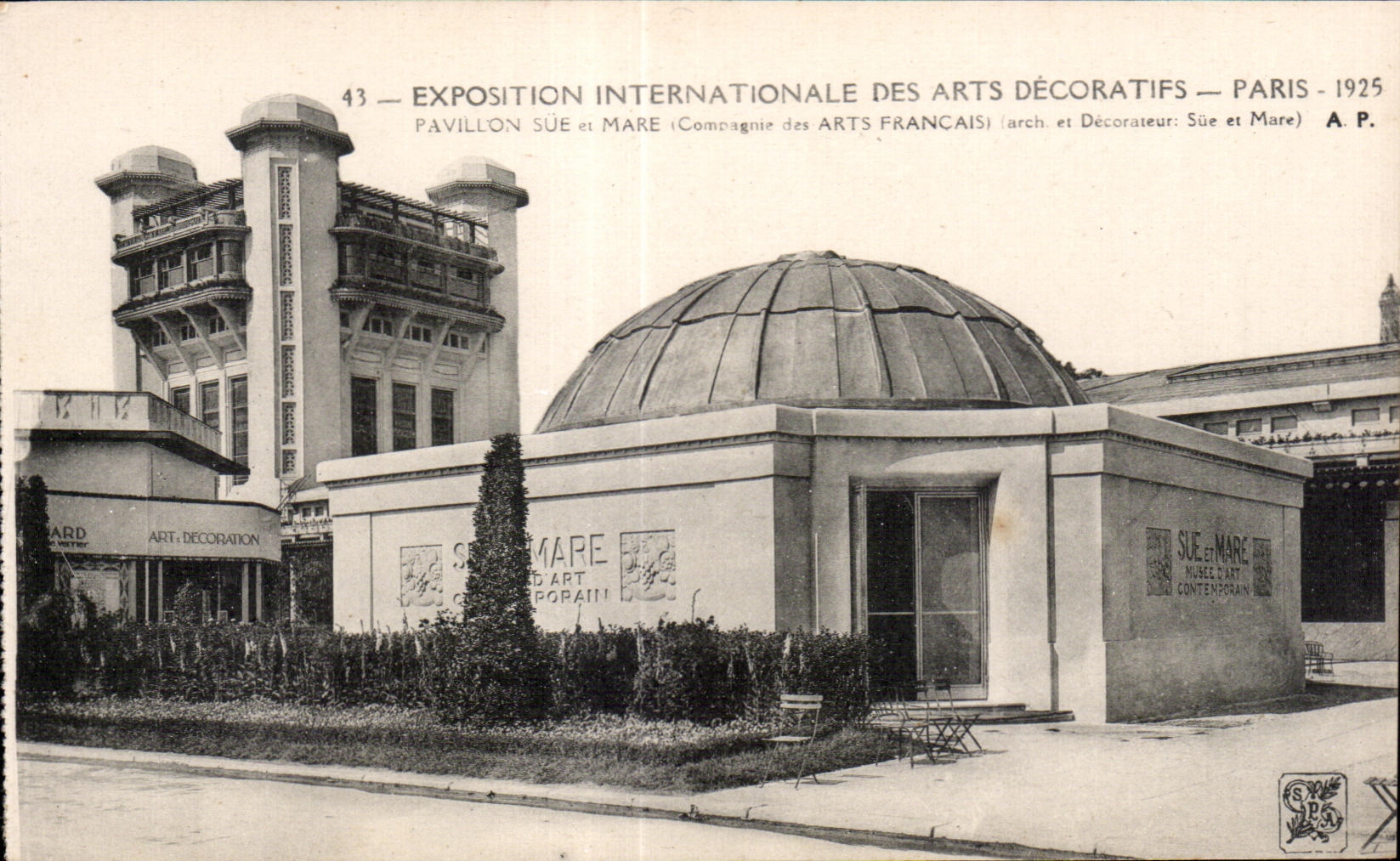 CPA Exposition Internationale des arts decoratifs Paris 1925 Pavillon sue et mare