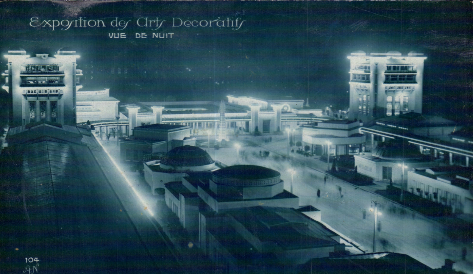 CPA Exposition des arts decoratifs Vue de Nuit