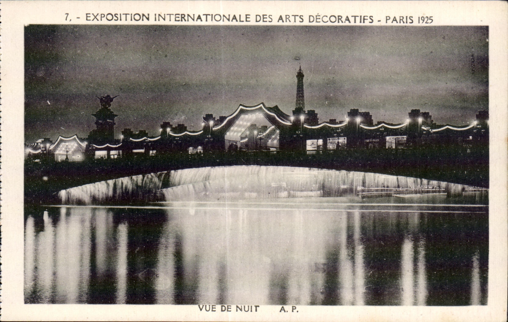 CPA Exposition Internationale des arts Decoratifs Paris 1925 Vue de Nuit Tour Eiffel