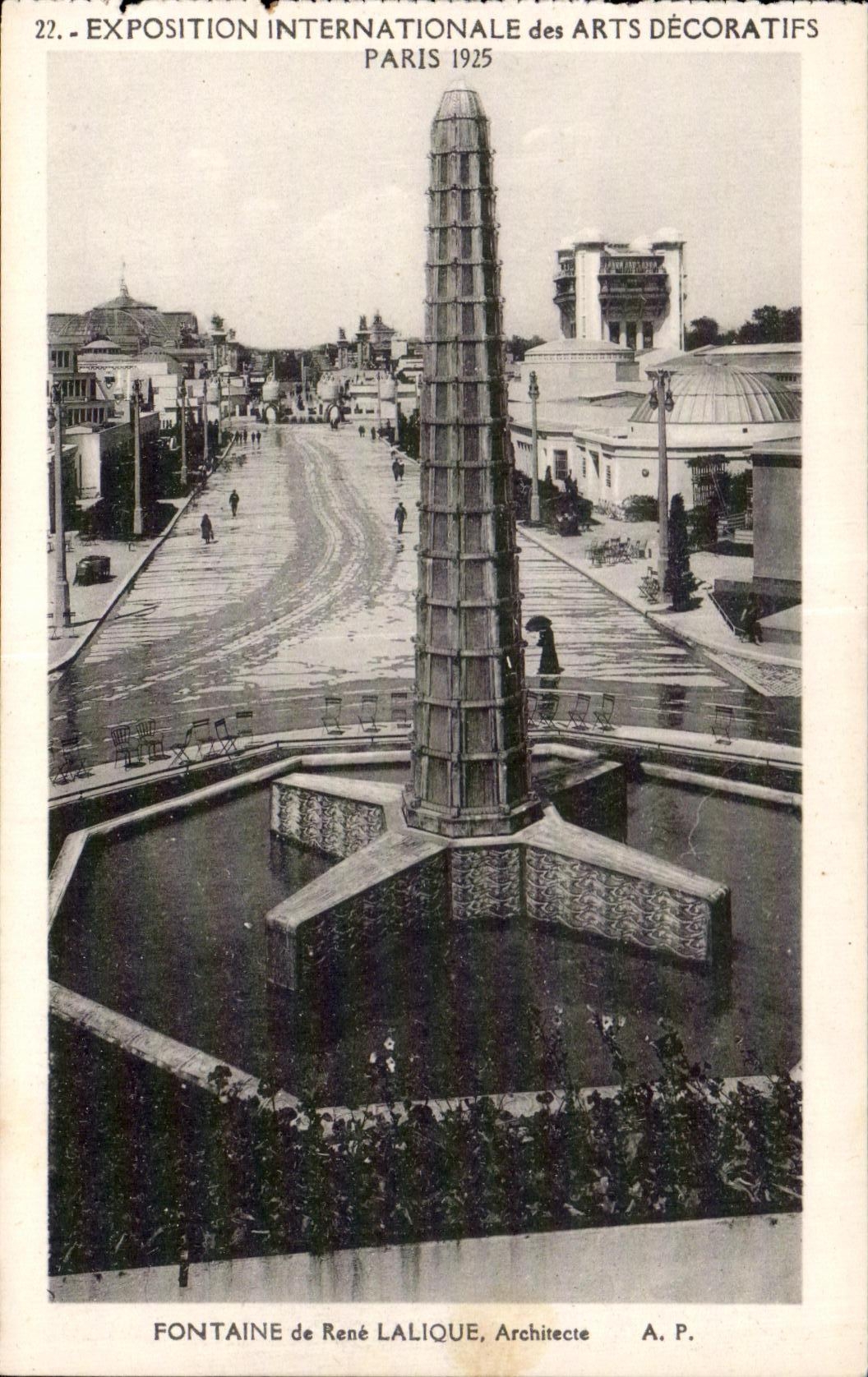 CPA Exposition Internationale des arts Decoratifs Paris 1925 Fontaine de Rene Lalique