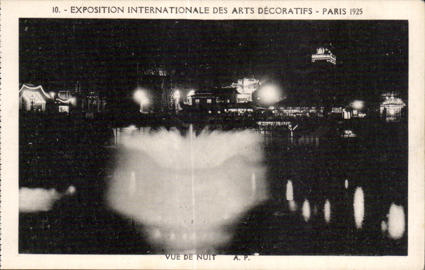 CPA Exposition Internationale des arts Decoratifs Paris 1925 Vue de Nuit