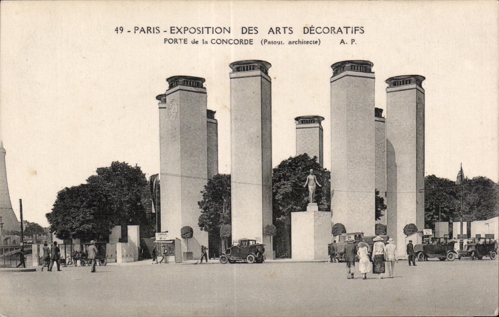 CPA Paris - exposition des arts decoratifs Porte de la concorde