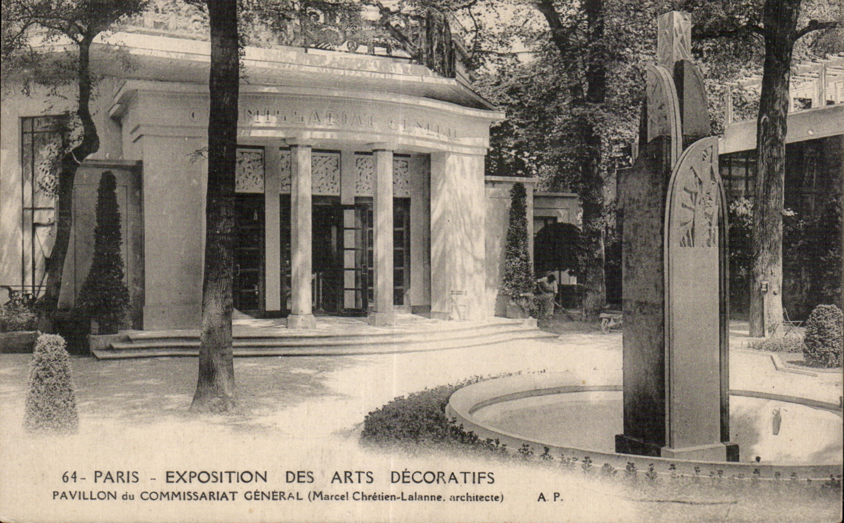 CPA Paris - Exposition des arts decoratifs Pavillon de Commissariat General
