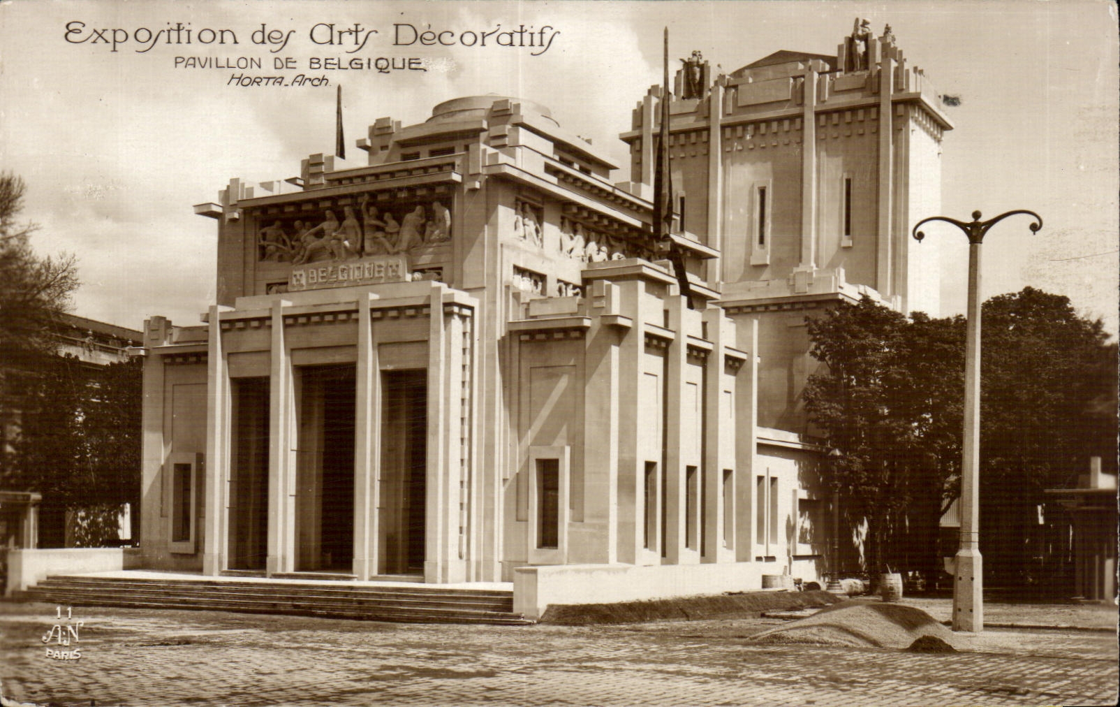 CPA Paris - Exposition des arts decoratifs Pavillons de Belgique