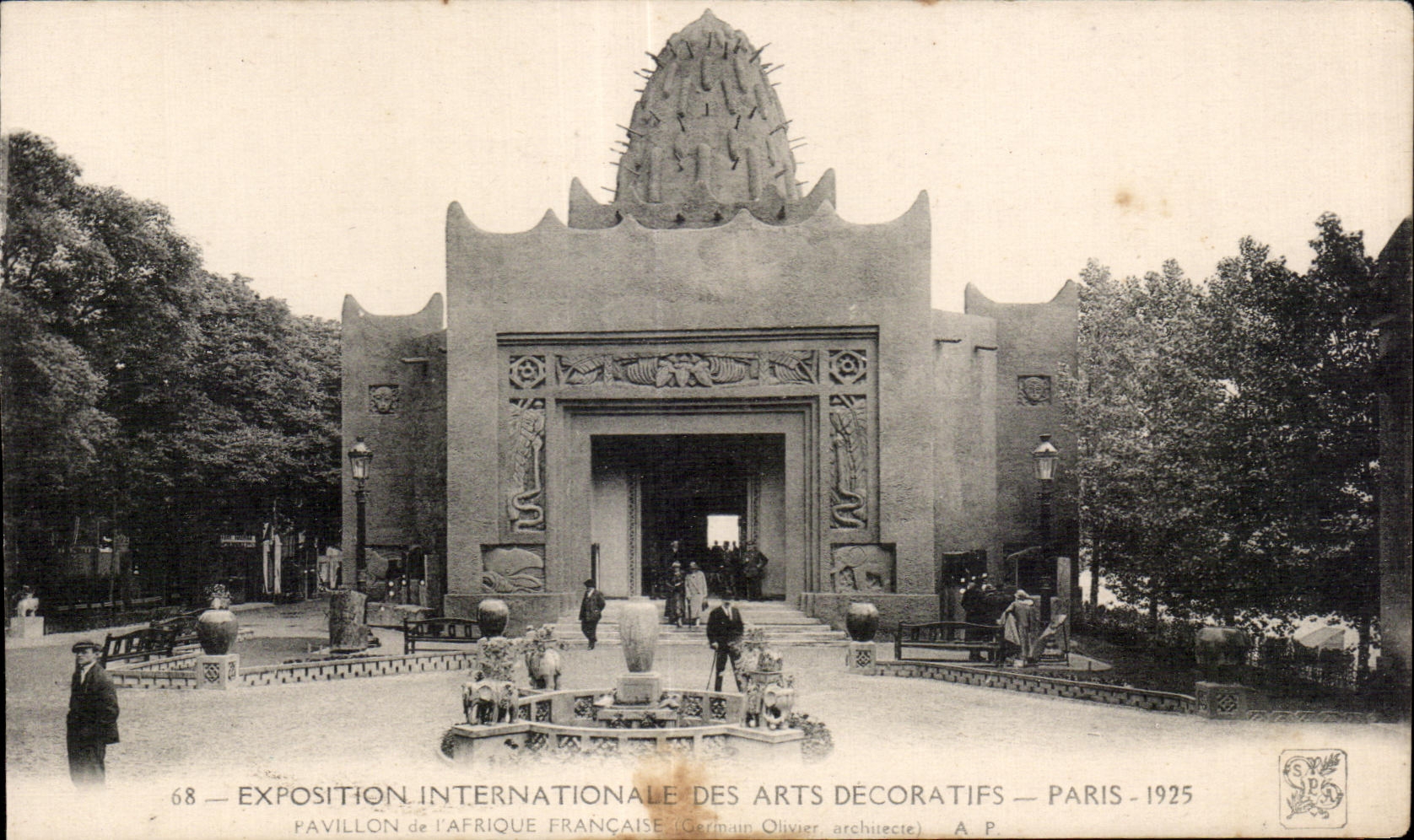 CPA Exposition Internationale des arts decoratifs - Paris 1925 pavillon de Afrique Francaise