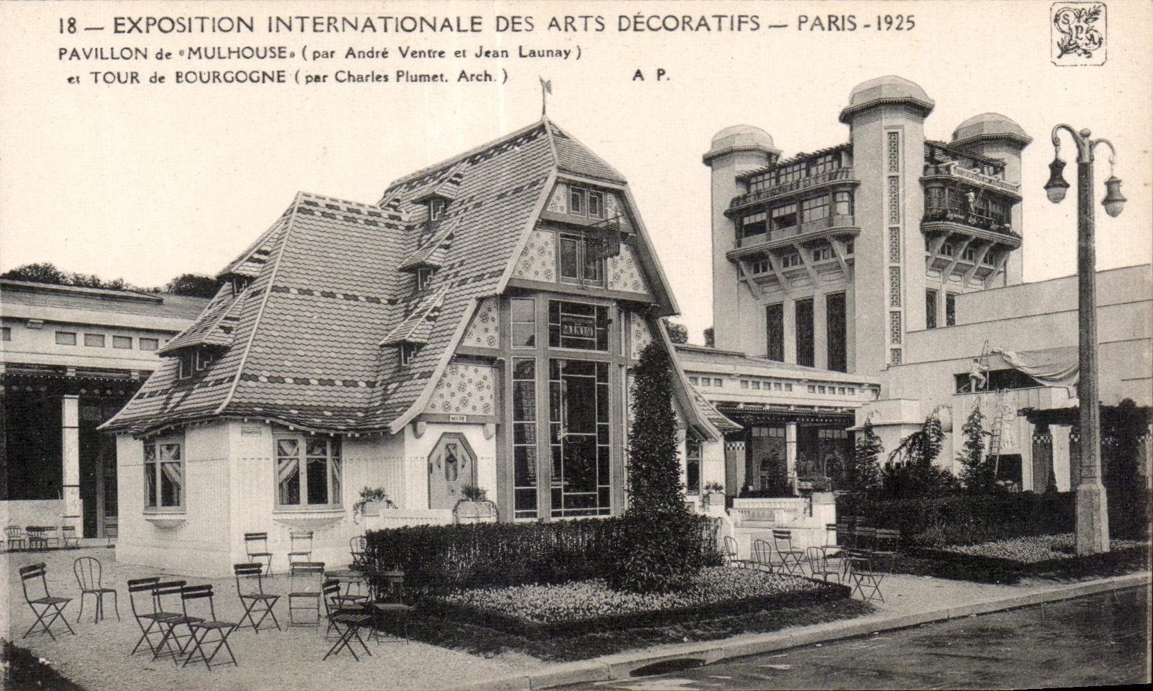 CPA Exposition Internationale des arts decoratifs - Paris - 1925 Pavillon de Mulhouse es Tour de Eourgogne