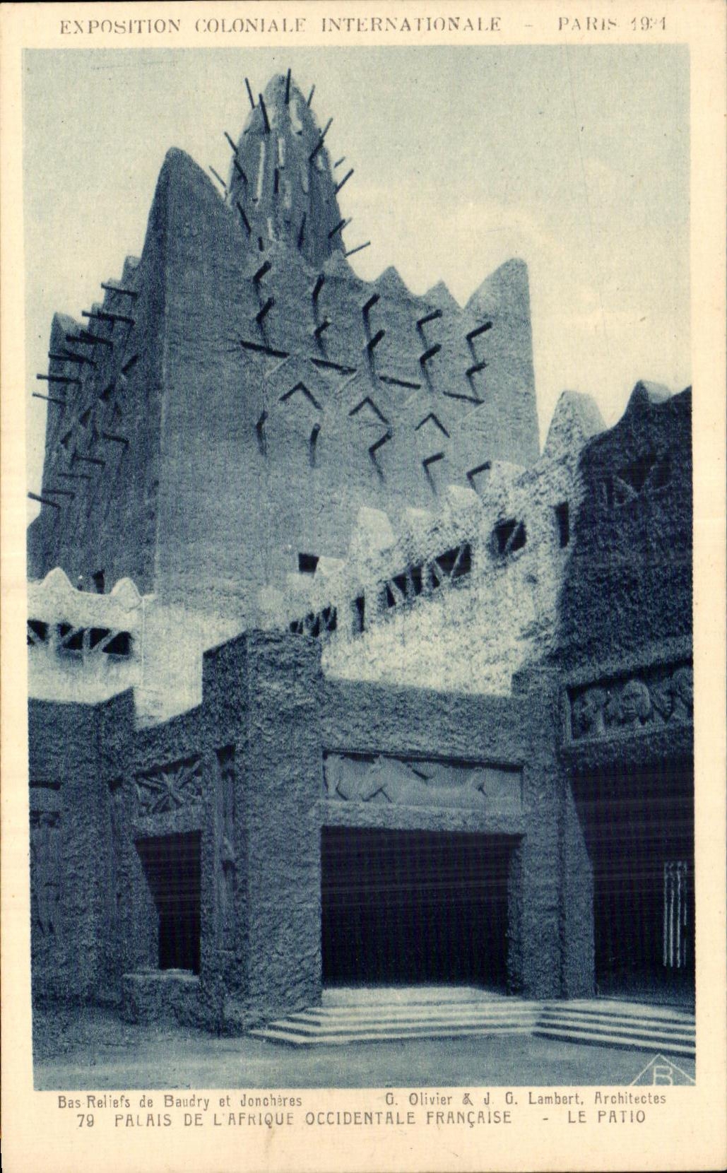 CPA Paris Exposition coloniale internationale 1931 Palais de l Afrique Occidentale Francaise Le patio 