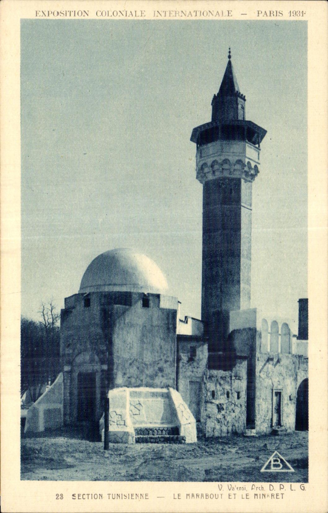 CPA Paris Exposition coloniale internationale 1931 Section tunisienne La Marabout et le minaret