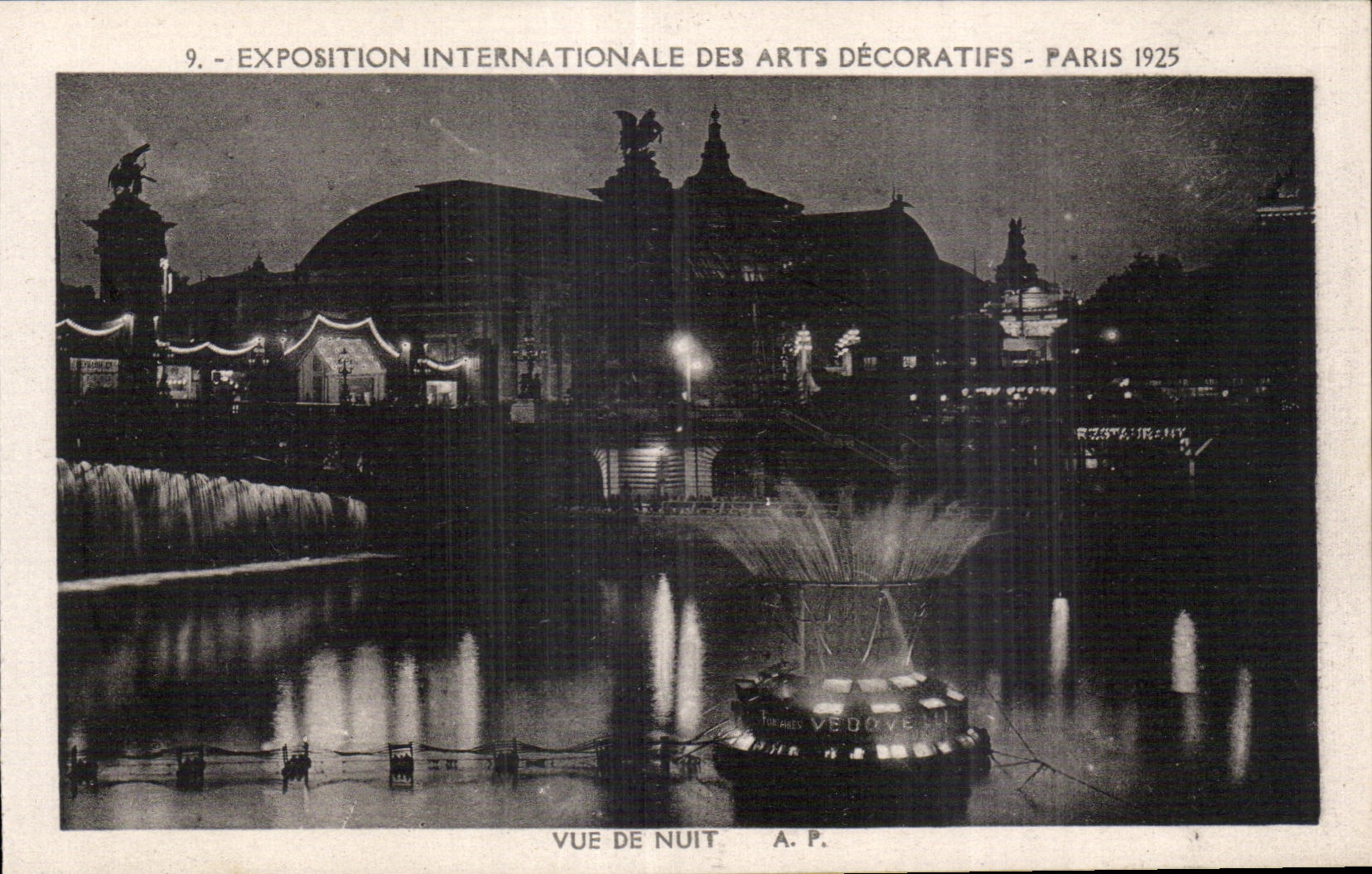 CPA Paris Exposition des Arts decoratifs Paris 1925 Vue de nuit
