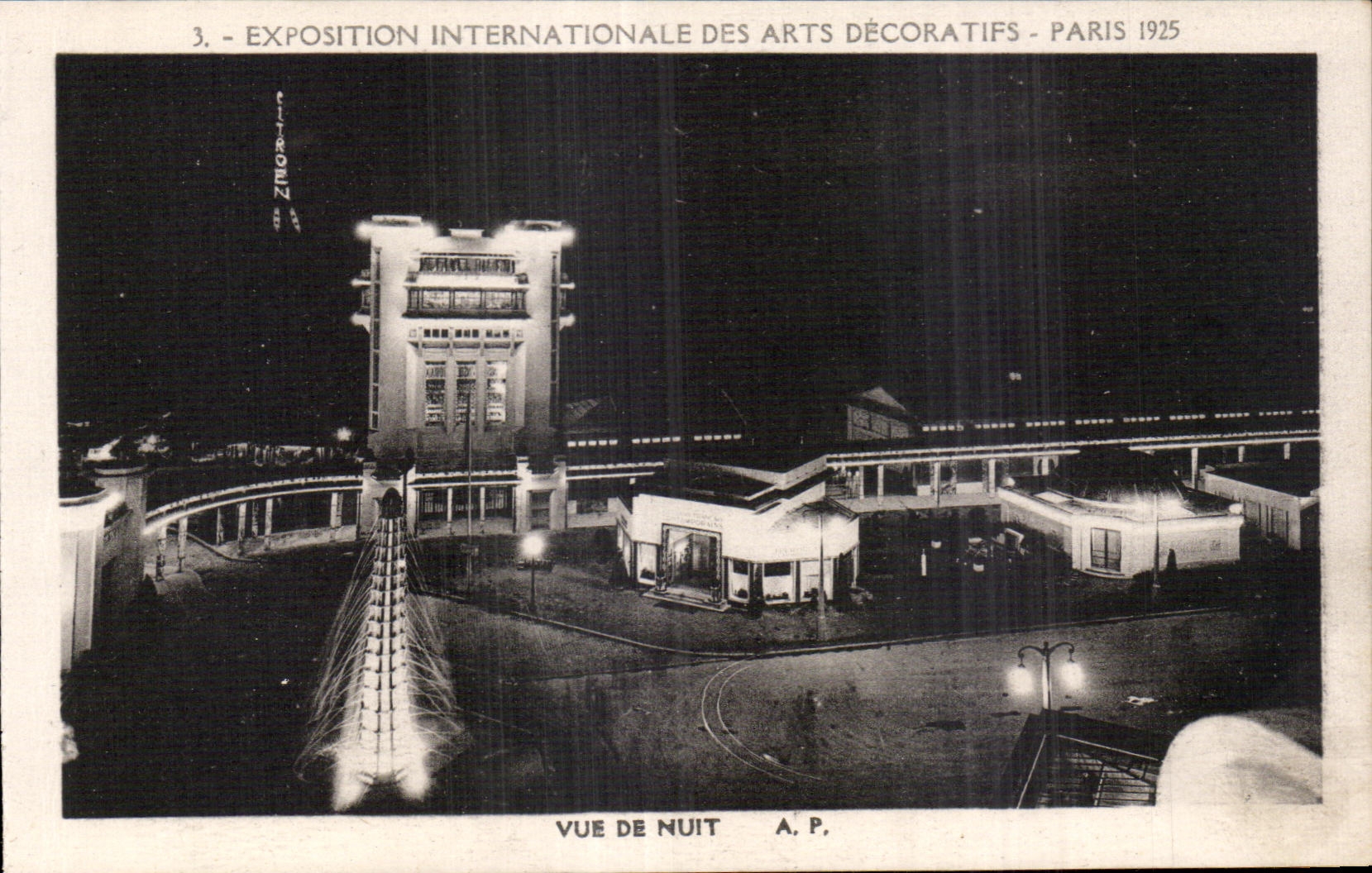 CPA Paris Exposition des Arts decoratifs Paris 1925 Vue de nuit 