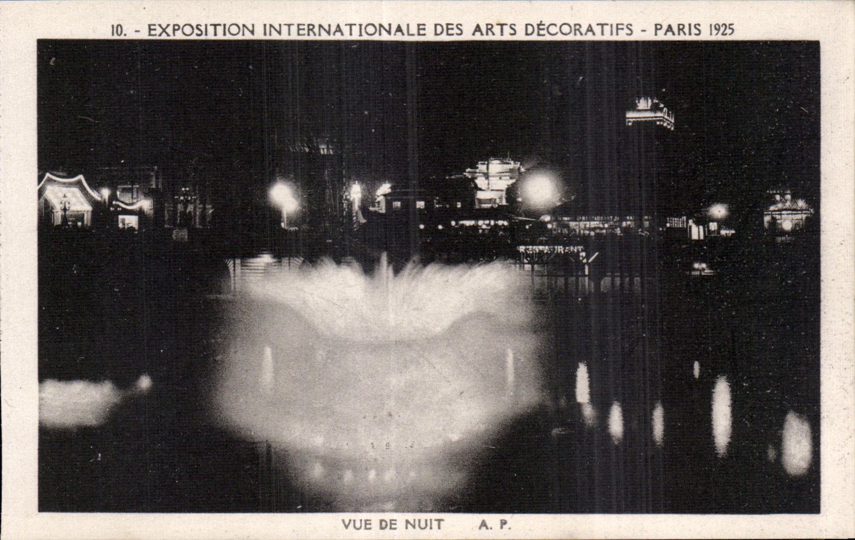 CPA Paris Exposition des Arts decoratifs Paris 1925 Vue de nuit