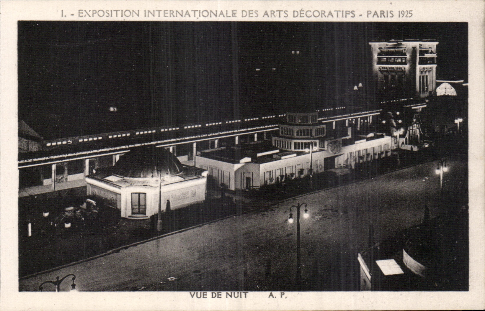 CPA Paris Exposition des Arts decoratifs Paris 1925 Vue de nuit