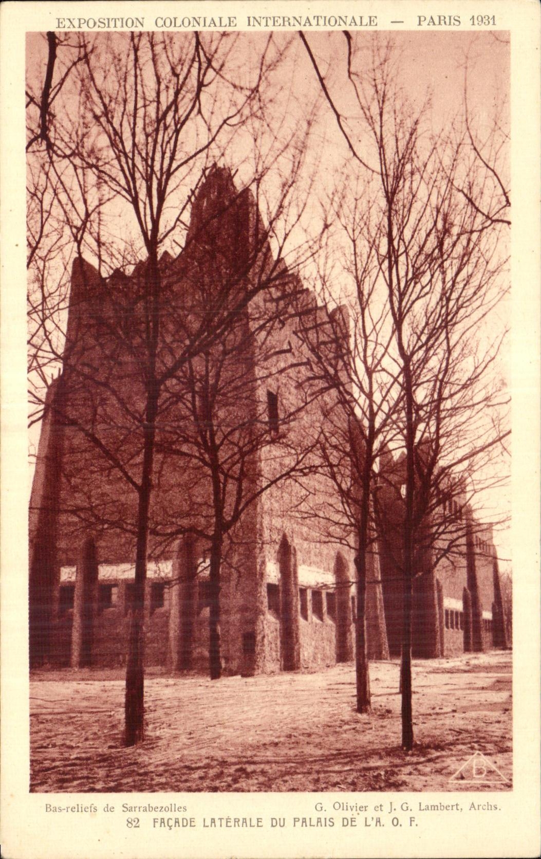 CPA Exposition coloniale internationale Paris 1931 Facade laterale du palais de l AOF