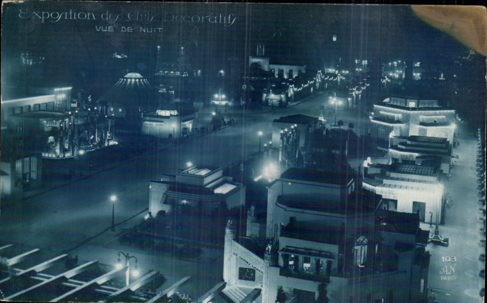 CPA Exposition des Arts Decoratifs Paris Vue de nuit