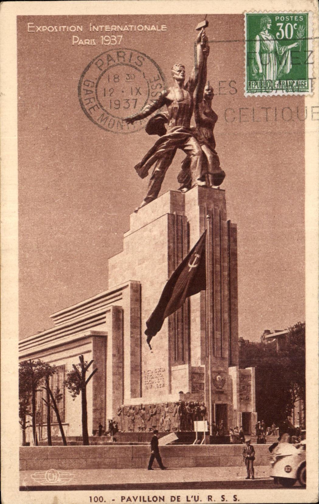 CPA Exposition internationale Paris 1937 Pavillon de l URSS Russie Russia