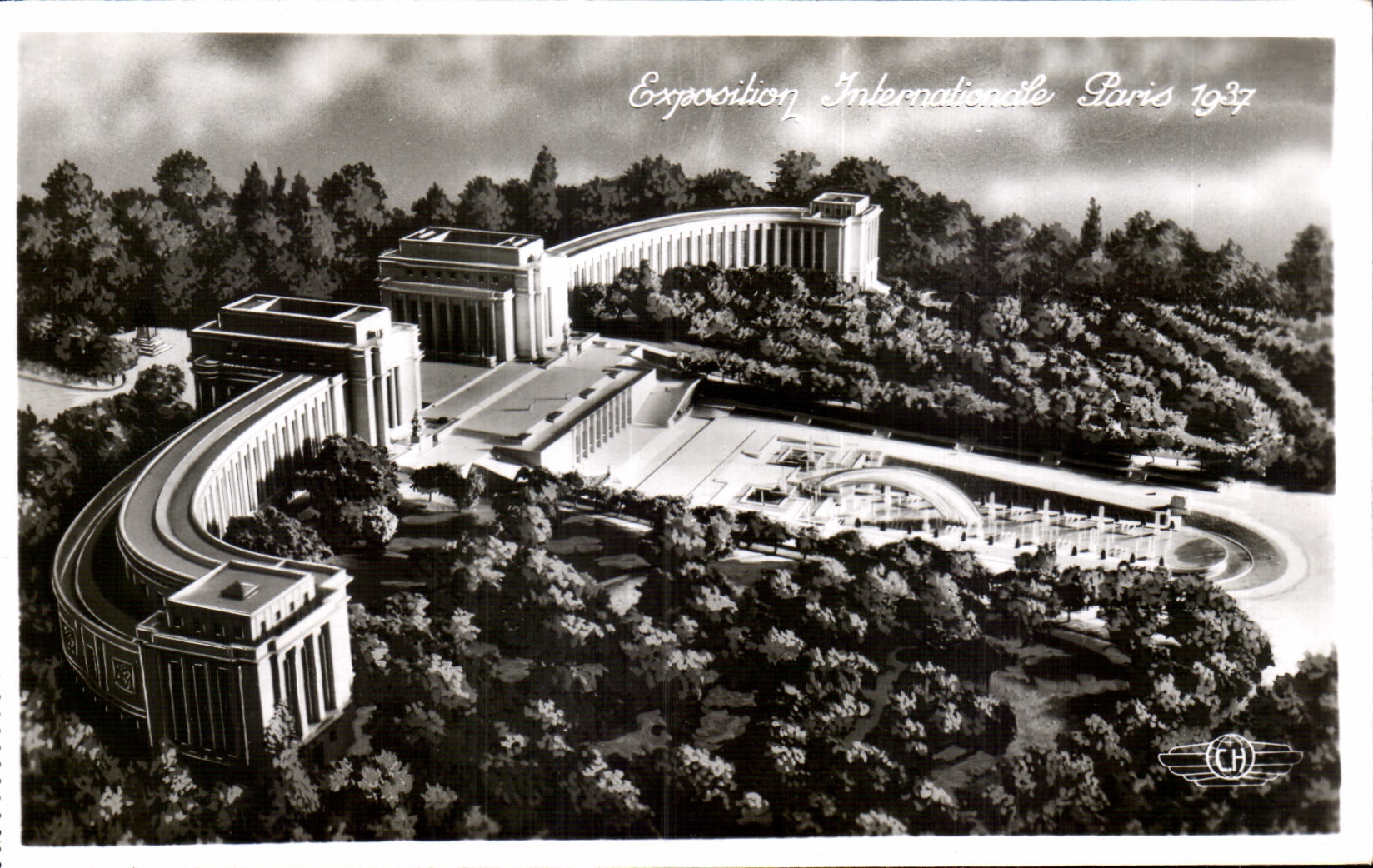CPA Exposition Internationale Paris 1937 Le Palais Du Trocadero Et Les Bassins