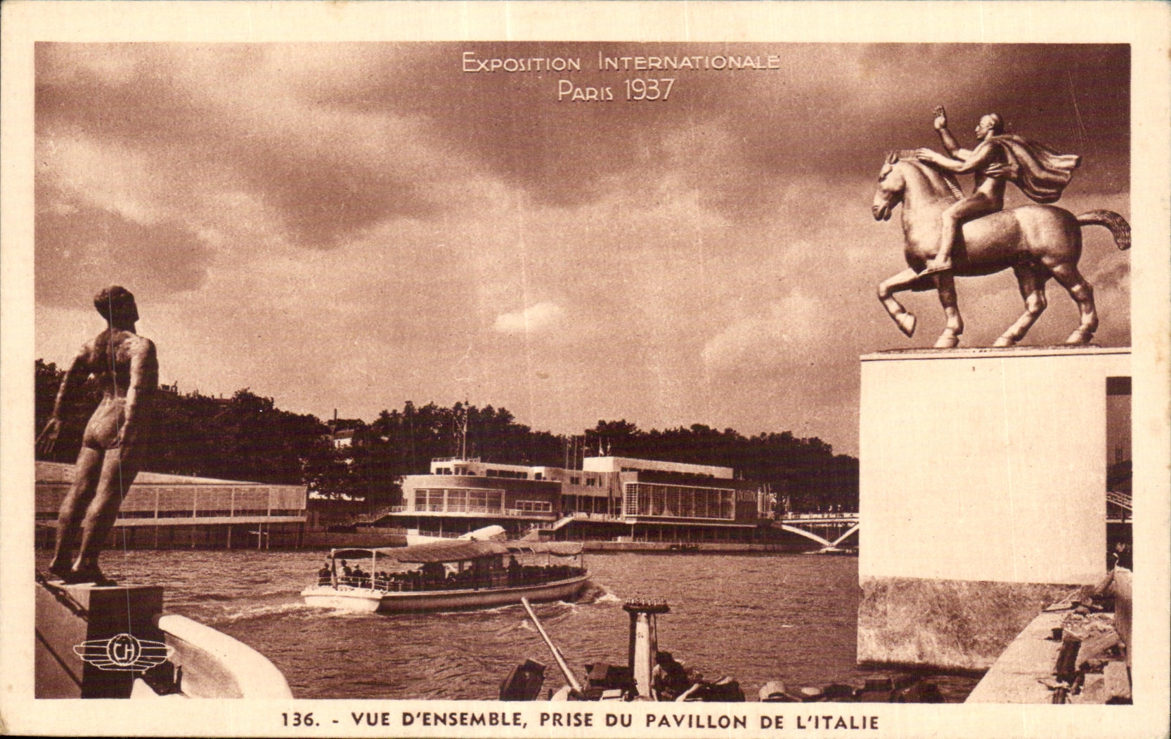 CPA Exposition Internationale Paris 1937 vue d ensemble prise du pavillon de l italie
