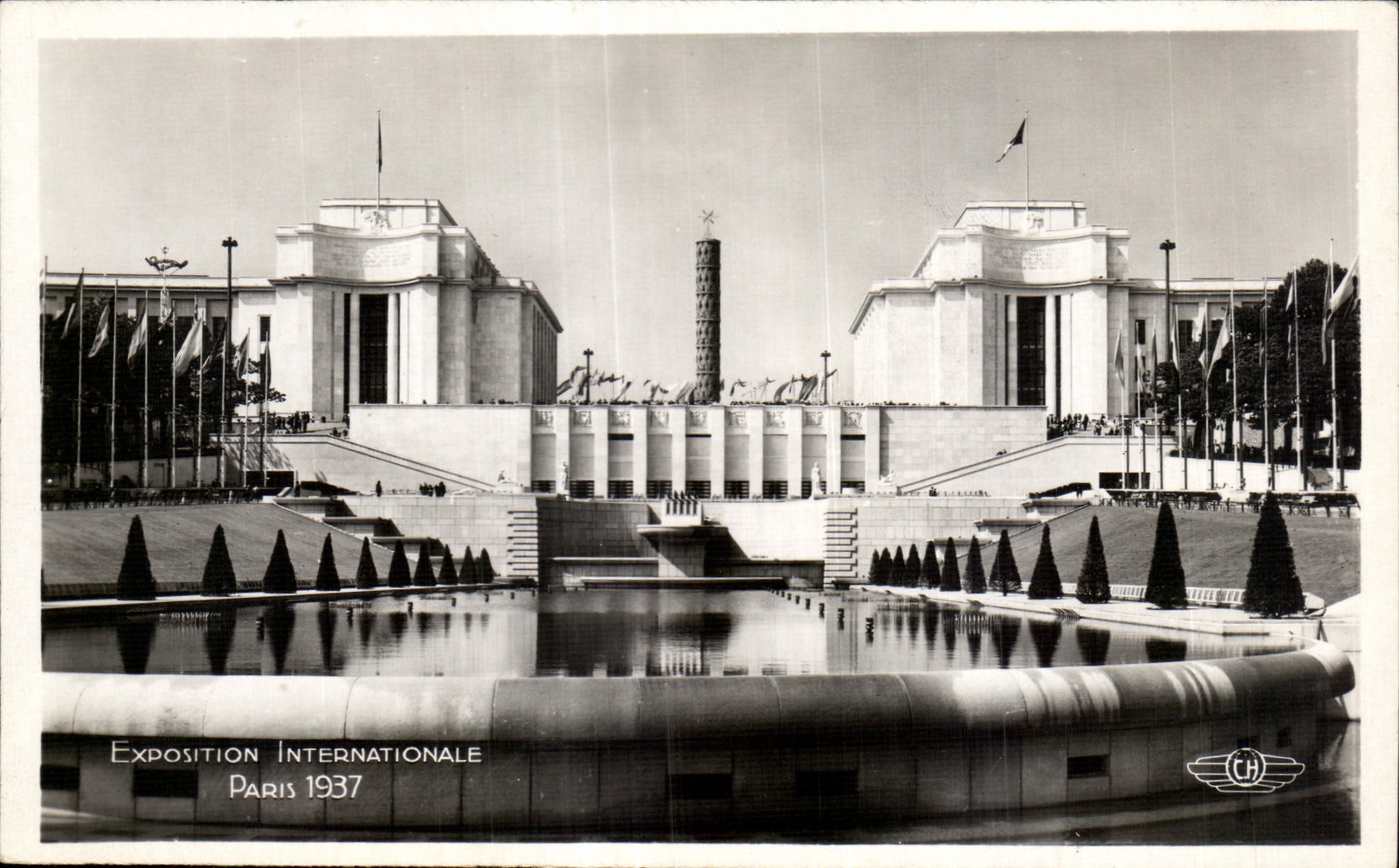 CPA Exposition Internationale Paris 1937 les bassins du trocadero