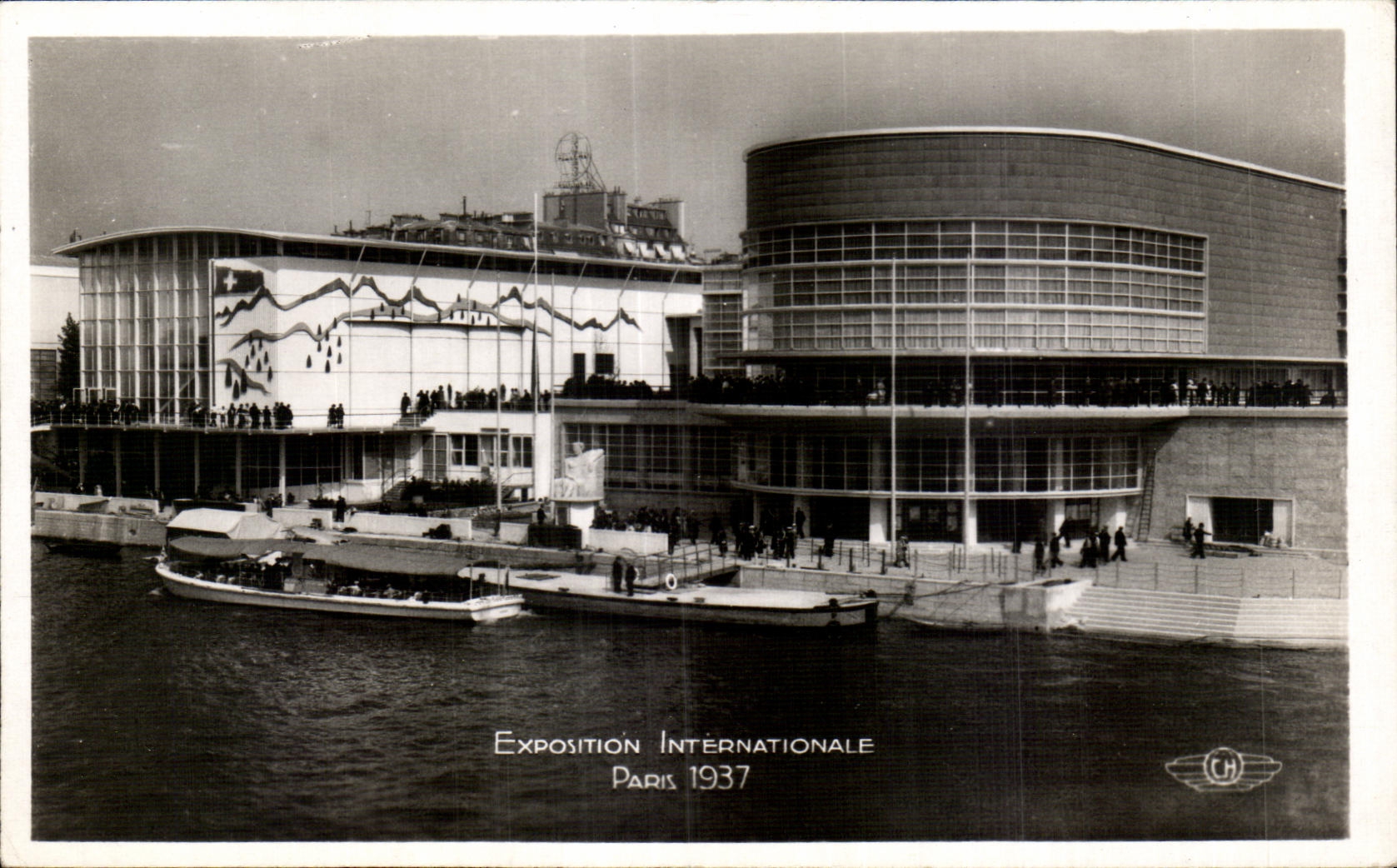 CPA Exposition Internationale Paris 1937 pavillons de belgique et de suisse