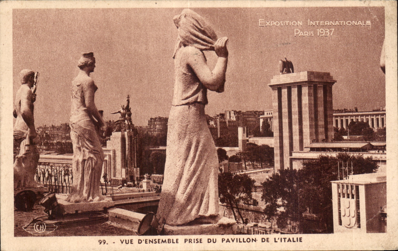 CPA Exposition Internationale Paris 1937 vue d ensemble prise du pavillon de l italie