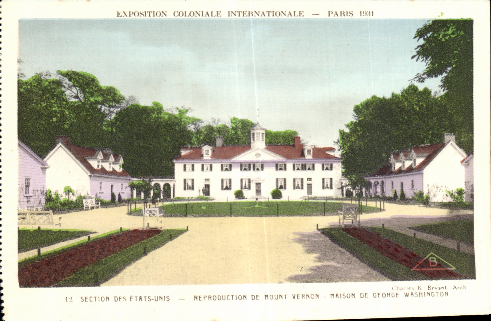 CPA Exposition Coloniale Internationale Paris section desetats unis mlproduction de mount verron maision de george washi