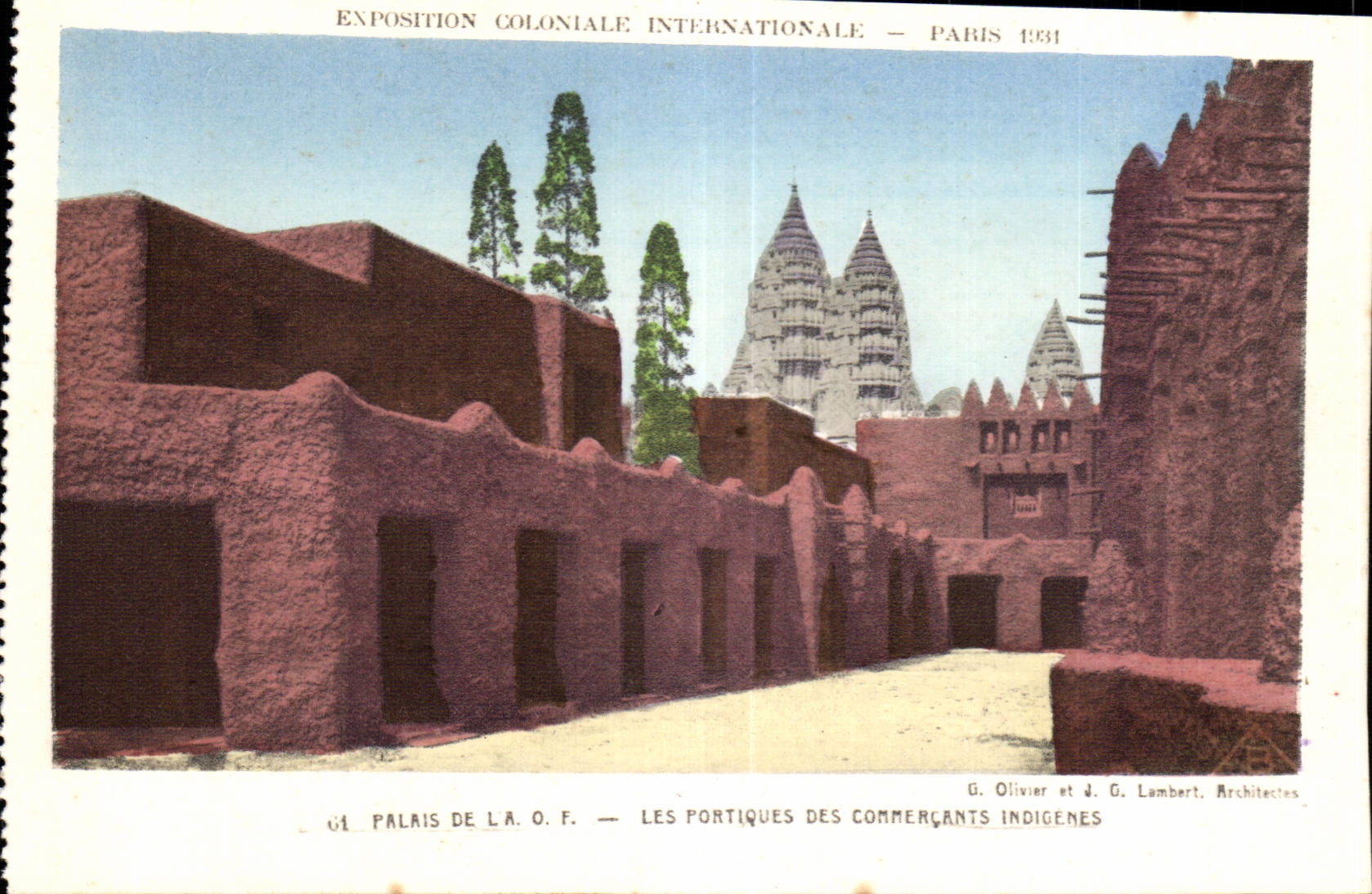 CPA Exposition Coloniale Internationale Paris Palais de la les portiques des commercants indigenes