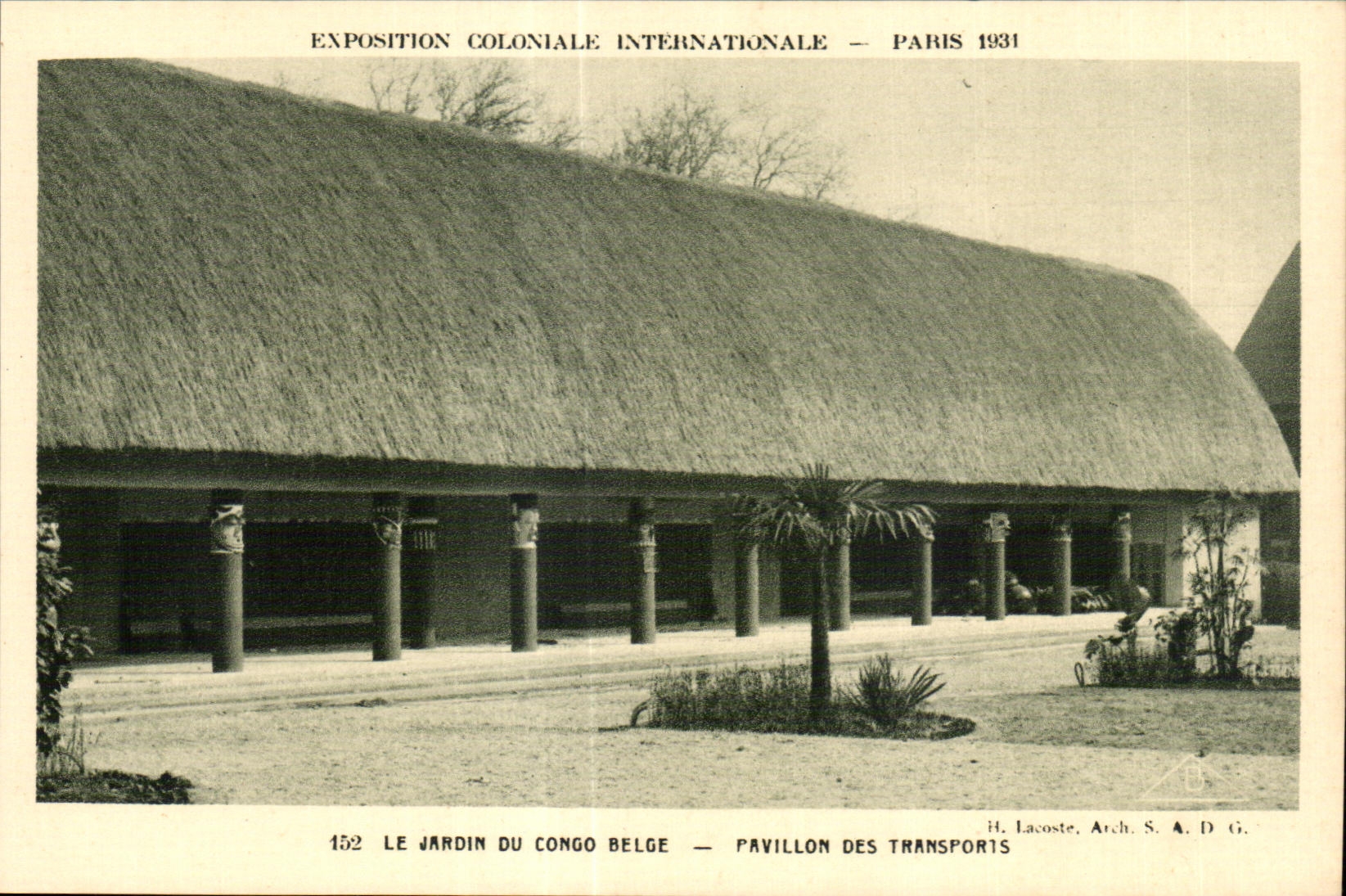 CPA Exposition Coloniale Internationale Paris 1931 Le Jardin du Congo Belge Pavillon des Transports