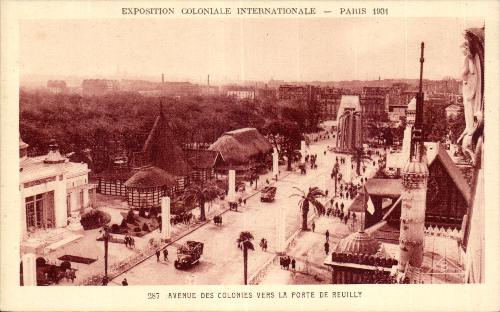 CPA Exposition Coloniale Internationale Paris 1931 Avenue Des Colonines Vers La Porte De Reuilly