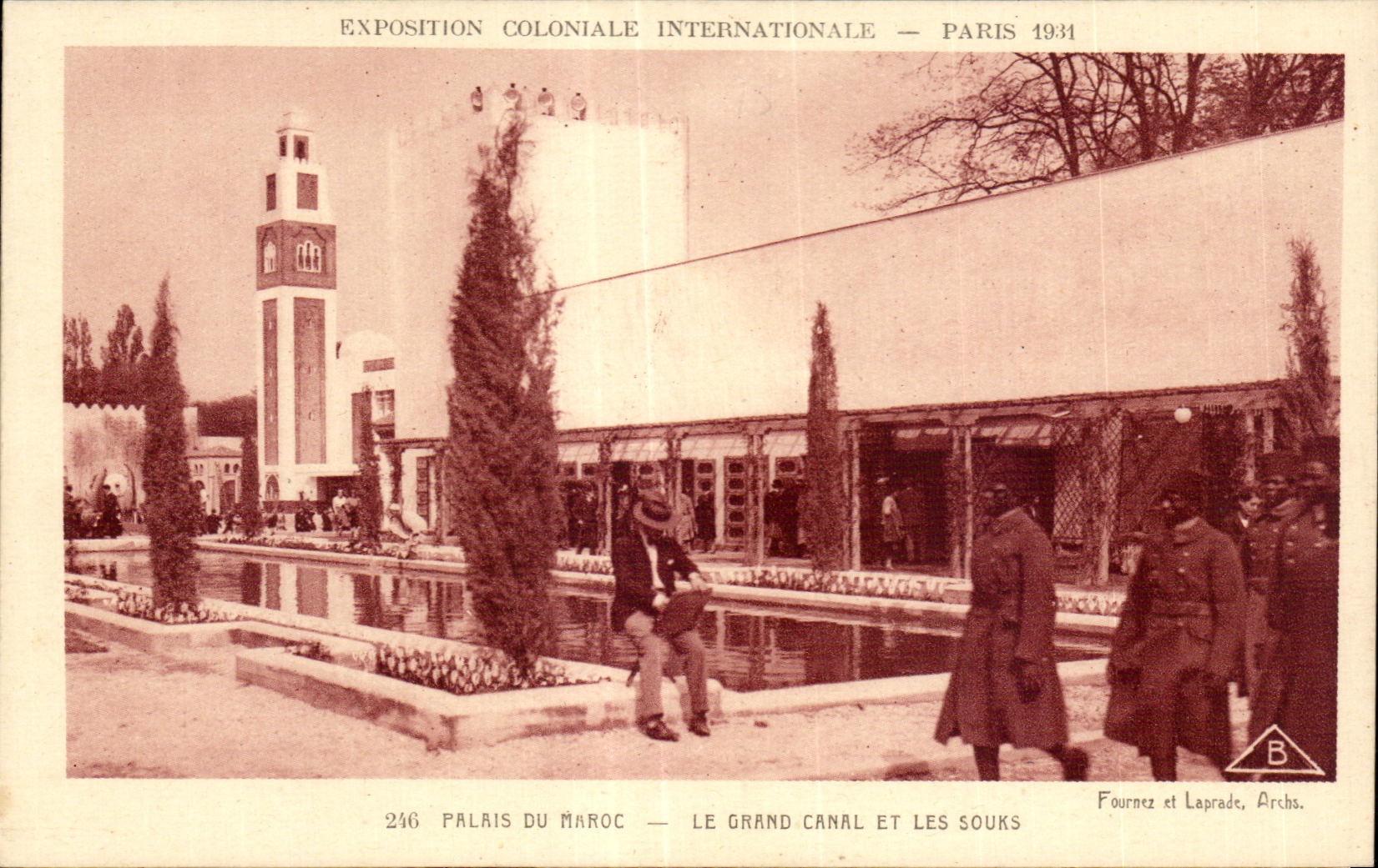 CPA Exposition Coloniale Internationale Paris 1931 Palais Du Maroc Le Grand Canal Et Les Souks